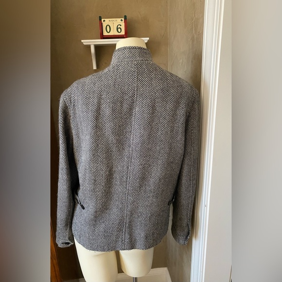 Lauren Ralph Lauren Wool Alpaca Spring casual Jacket size 12, herringbone  print - Picture 2 of 14